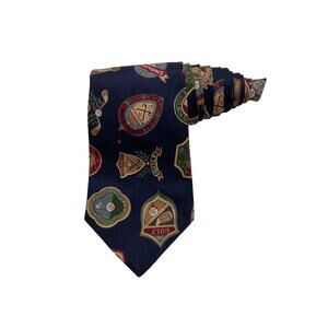 American Eagle Golf Club Golfing Champion Blue Novelty Necktie 100% Cotton
